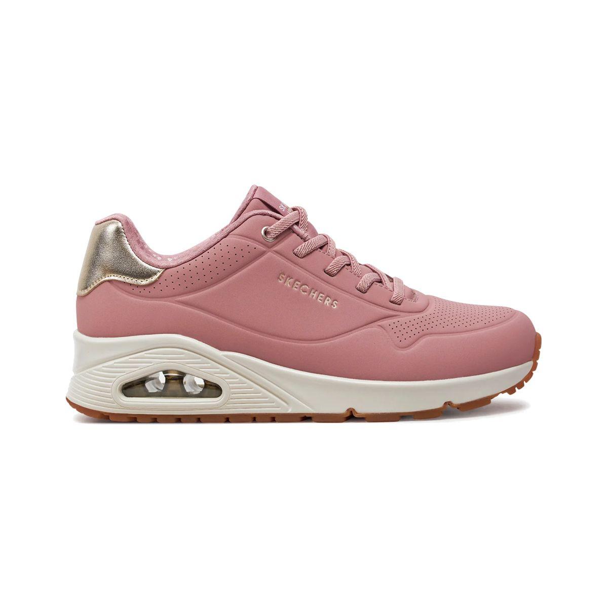 Zapatillas Mujer Uno-Shimmer Away Skechers  Rosadas/Blancas-1