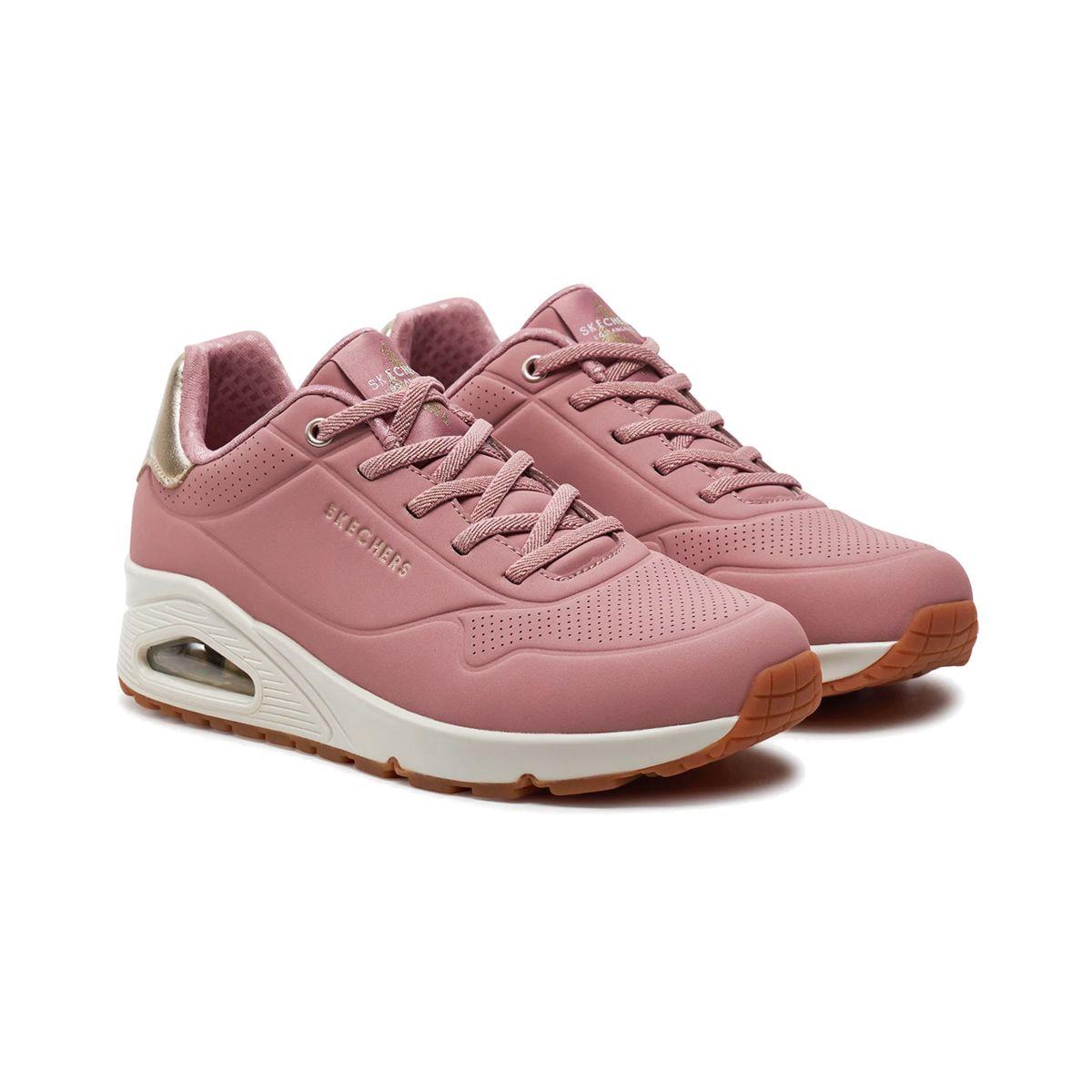 Zapatillas Mujer Uno-Shimmer Away Skechers  Rosadas/Blancas-2