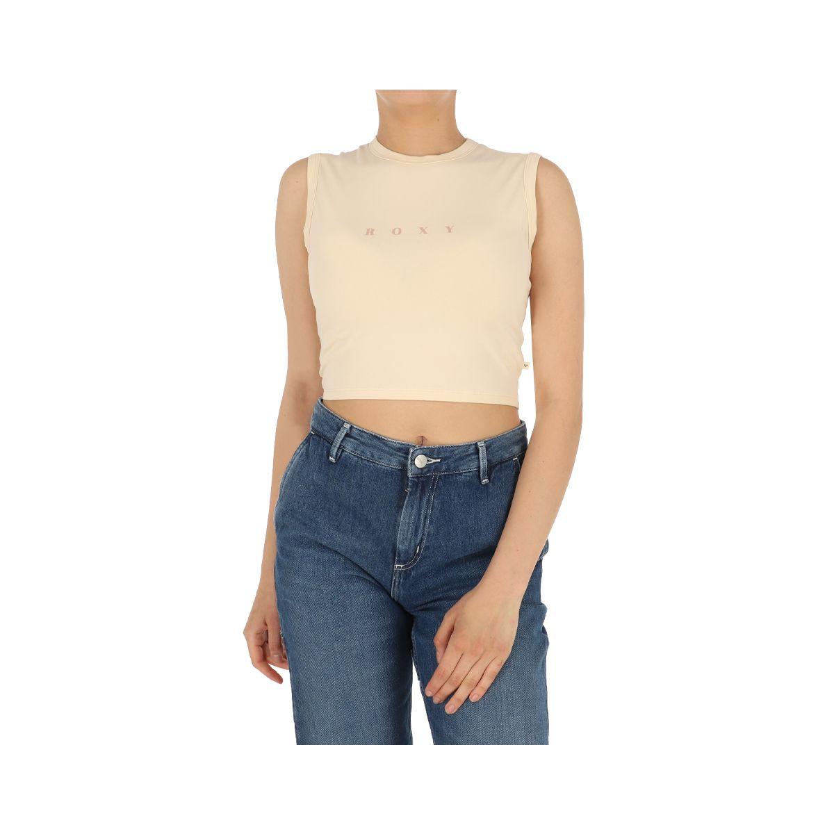 Polera Roxy Basic Mujer Beige-0