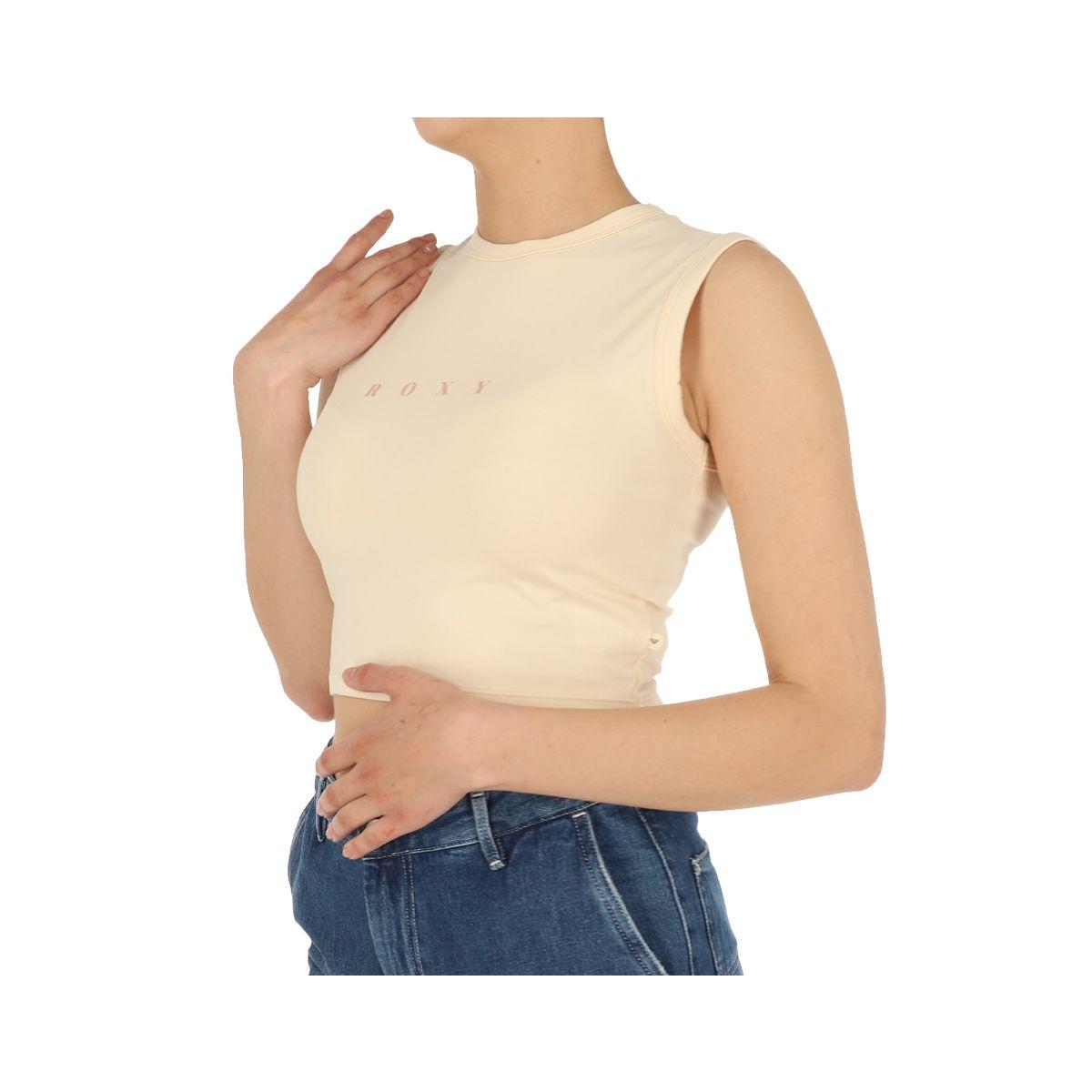 Polera Roxy Basic Mujer Beige-1