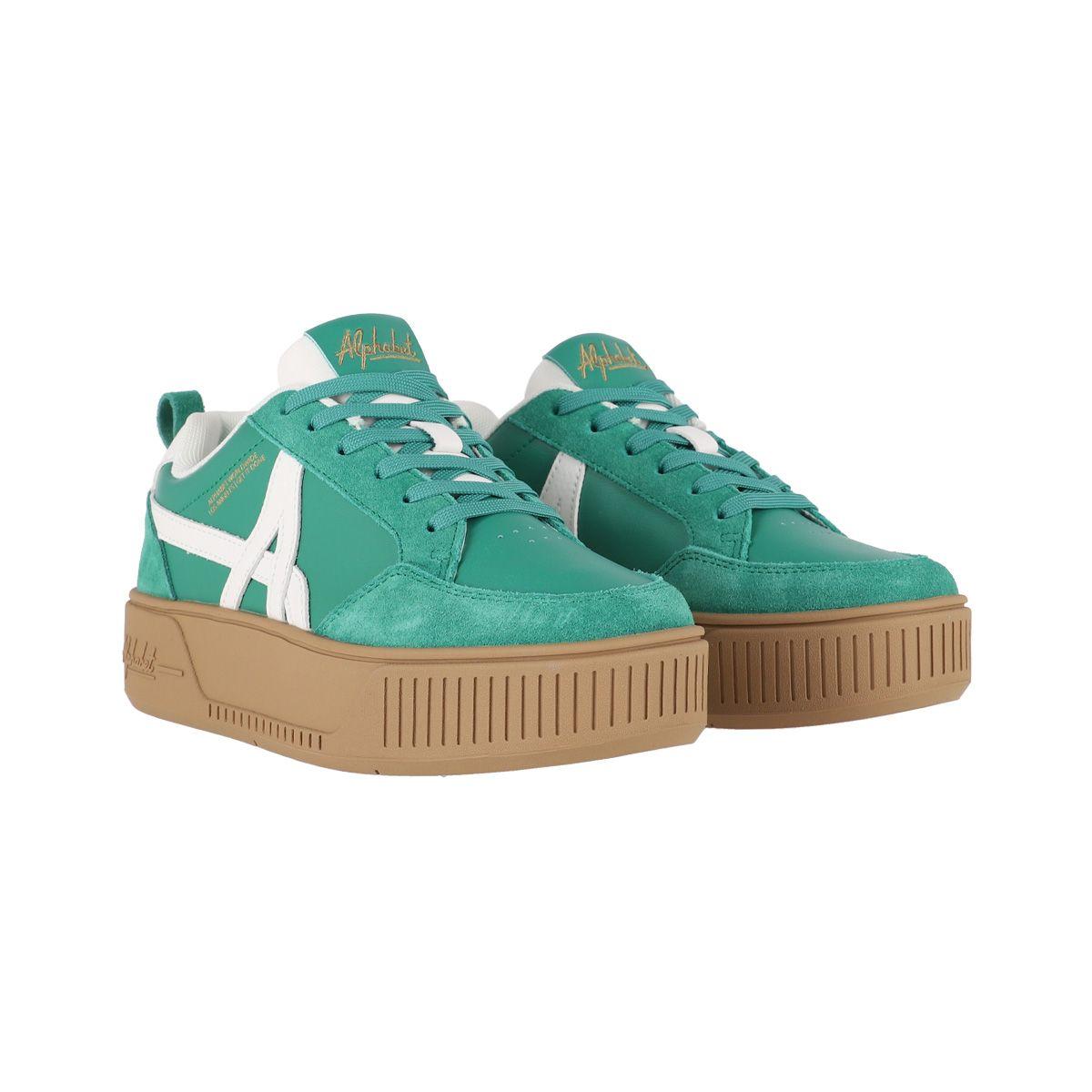 Zapatillas Mujer Cloud Walk Platform 334 Alphabet Verdes-2