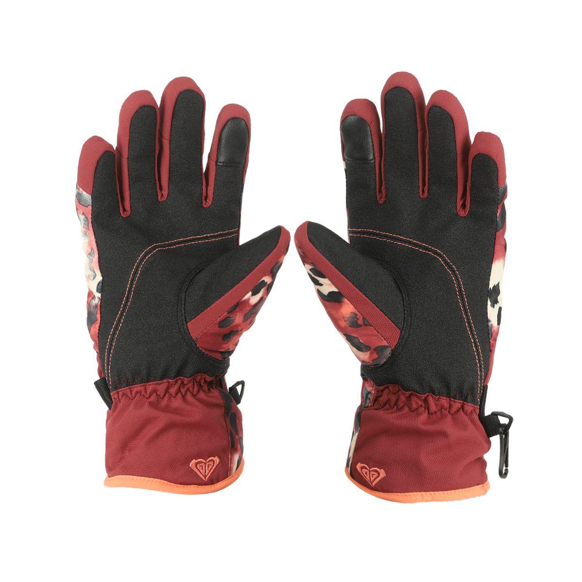 Guantes Roxy Jetty Oxblood Mujer Red Leopold-1