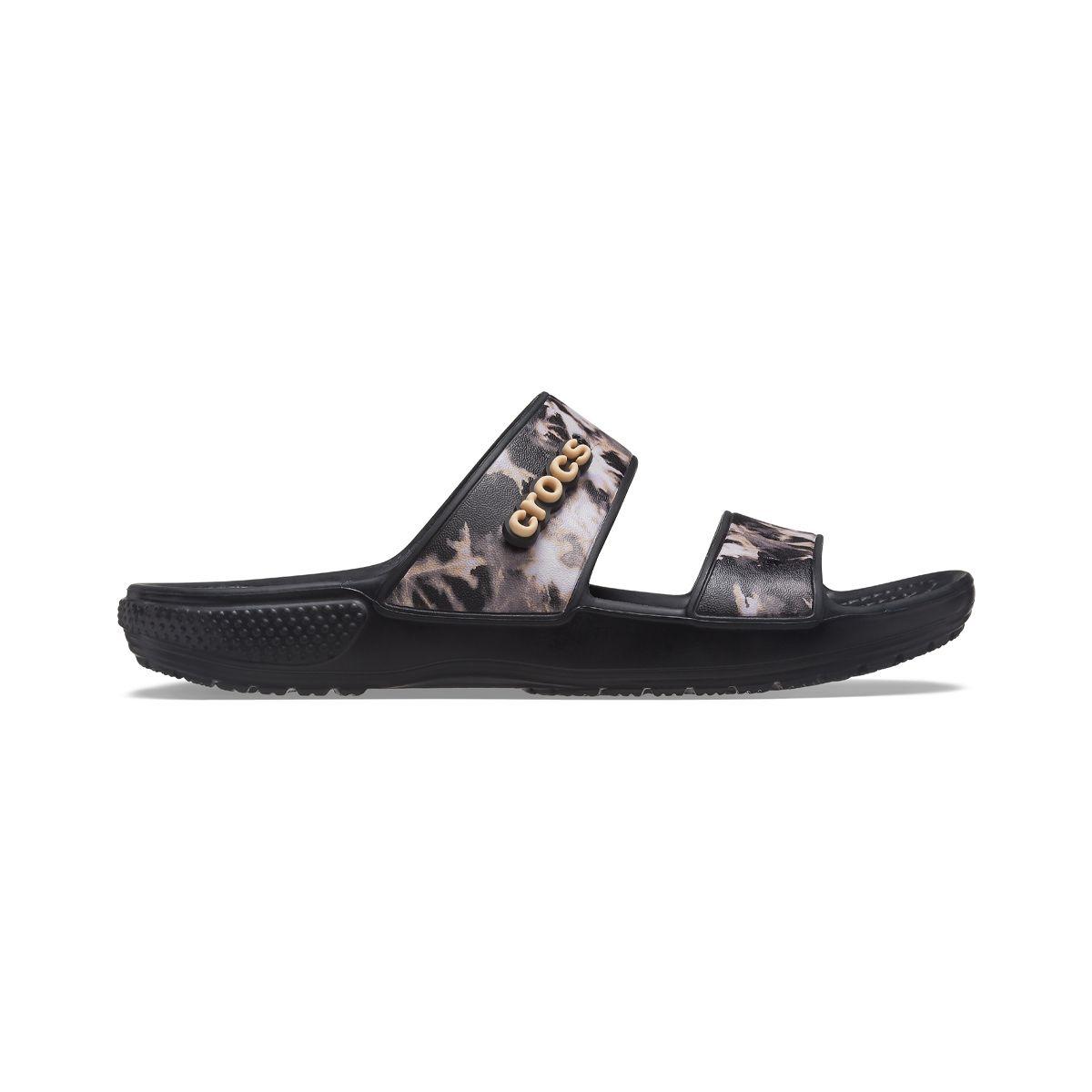 Sandalia Crocs Classic Bleach Dye Unisex Black-1