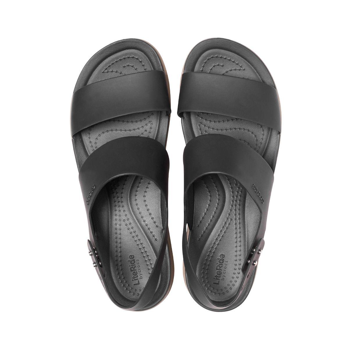 Sandalias Mujer Crocs Cs Brooklyn Low Wedge W Black-5