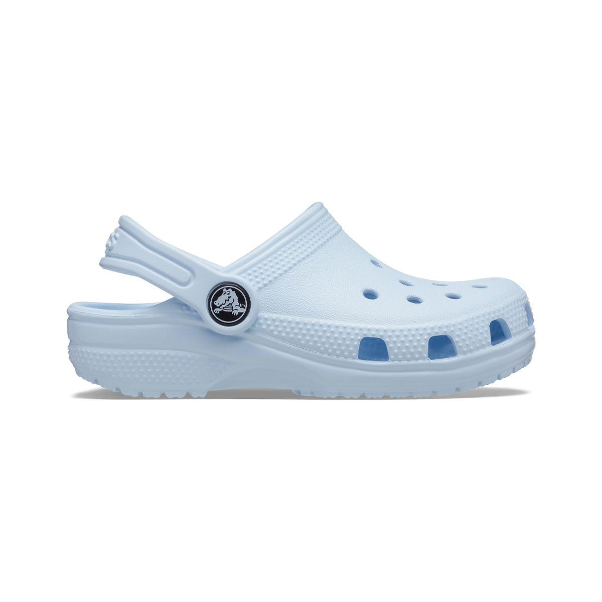 Zueco Crocs Classic Niño  Blue Clear-1