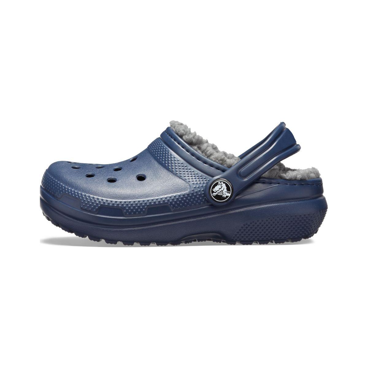 Zueco Crocs Classic Lined Niño Navy/Charcoal-2