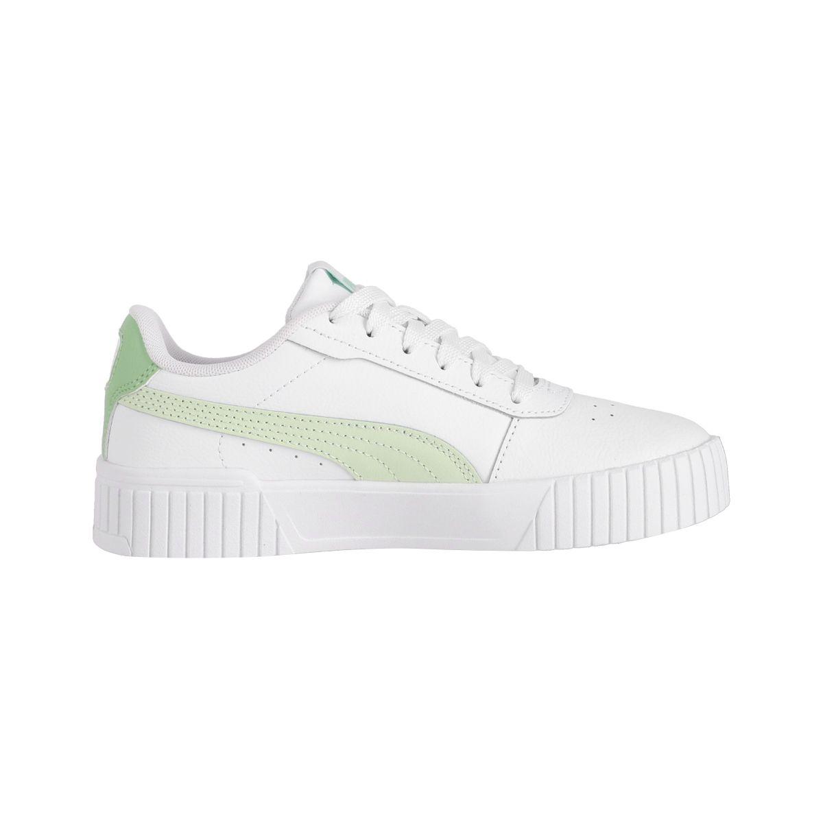 Zapatilla Puma Carina 2.0 Mujer Blancas/Verdes-1