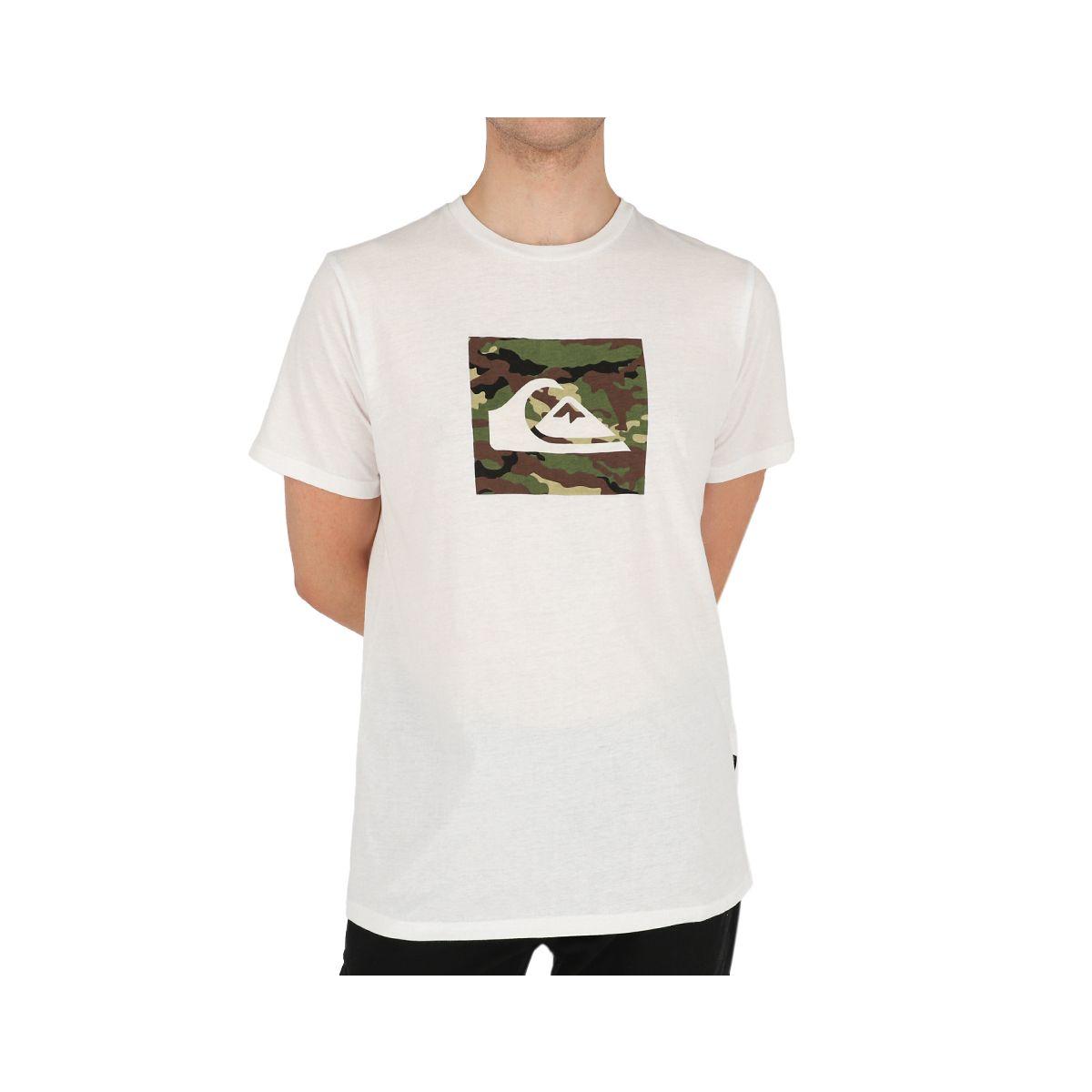 Polera Quiksilver Camo logo Hombre White-0