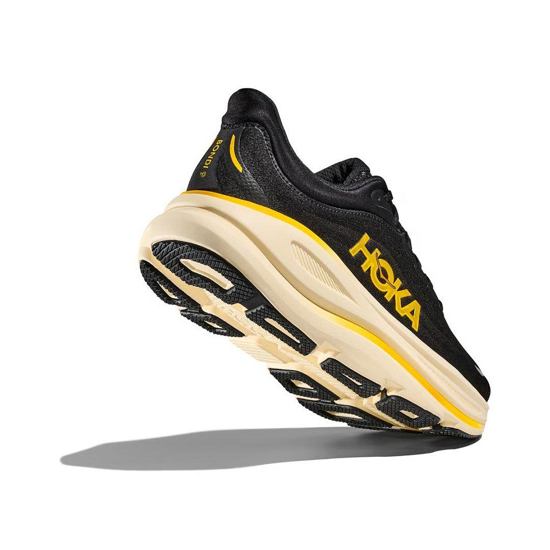Zapatillas Hoka Bondi 9 Hombre Carbon Black / Yellow Gold-3