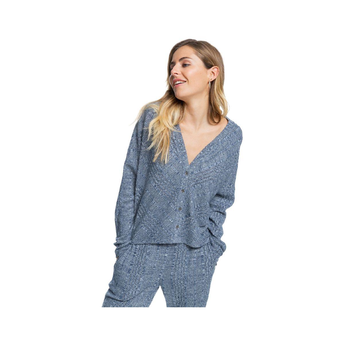 Cardigan  Roxy Lazy Day Mujer Blue-0
