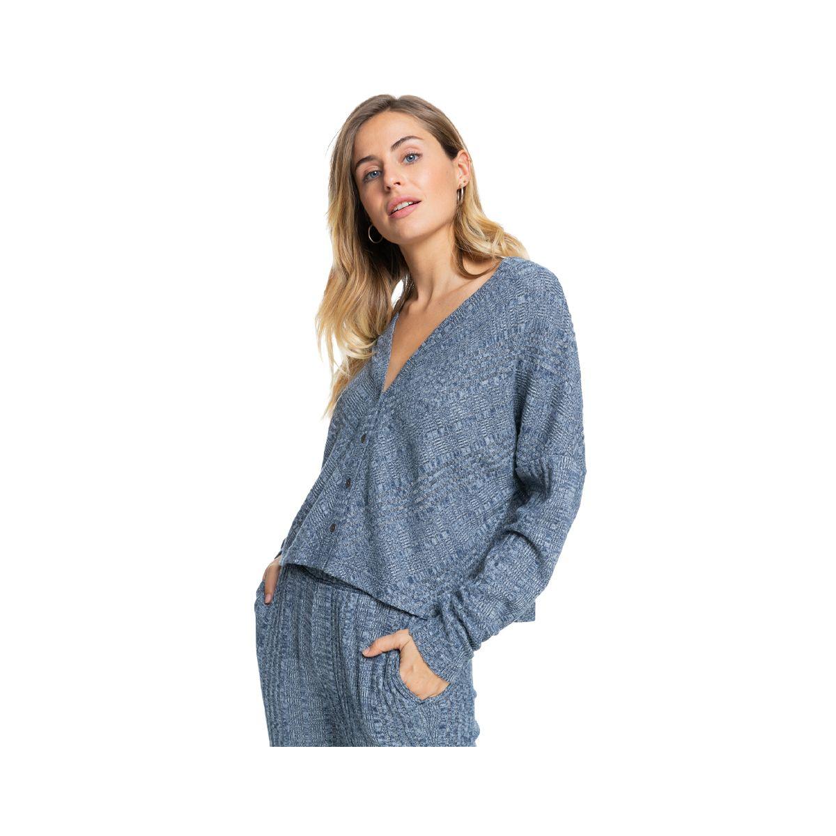 Cardigan  Roxy Lazy Day Mujer Blue-1