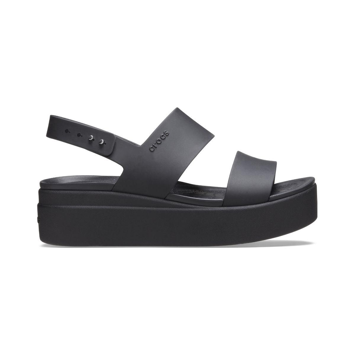 Sandalia Crocs Brooklyn Low Wedge W Mujer Black/Black-1
