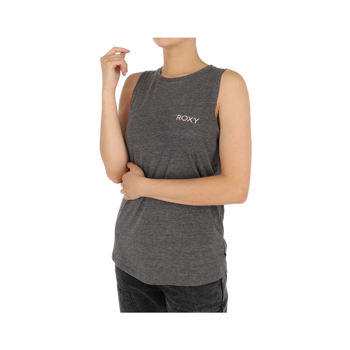 Polera Roxy Logo Mujer Marengo Melange-1