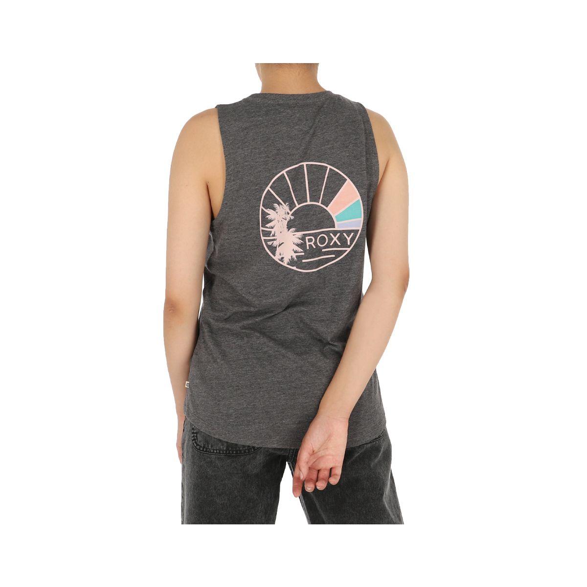 Polera Roxy Logo Mujer Marengo Melange-2