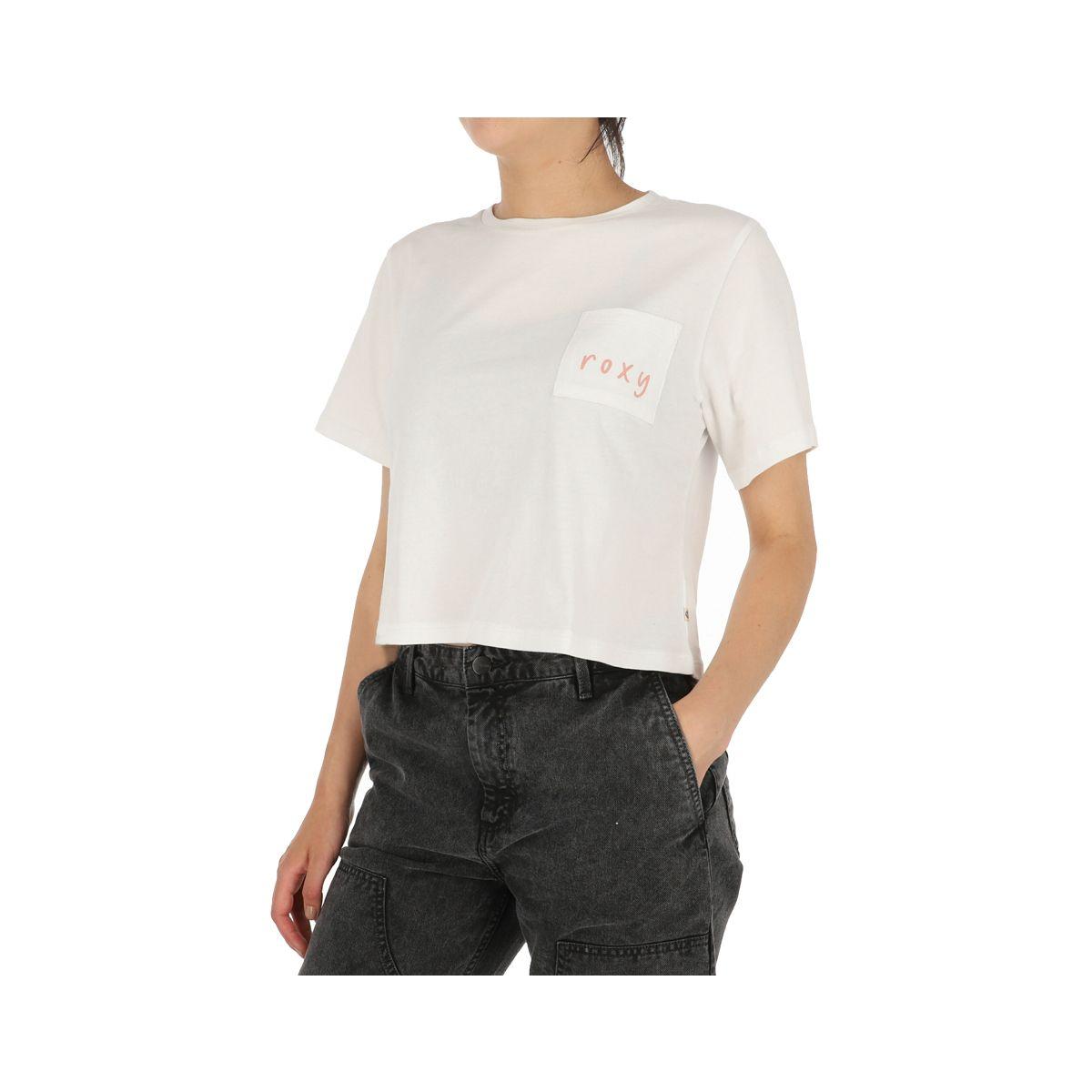Polera Roxy Crop Basic Mujer White-1