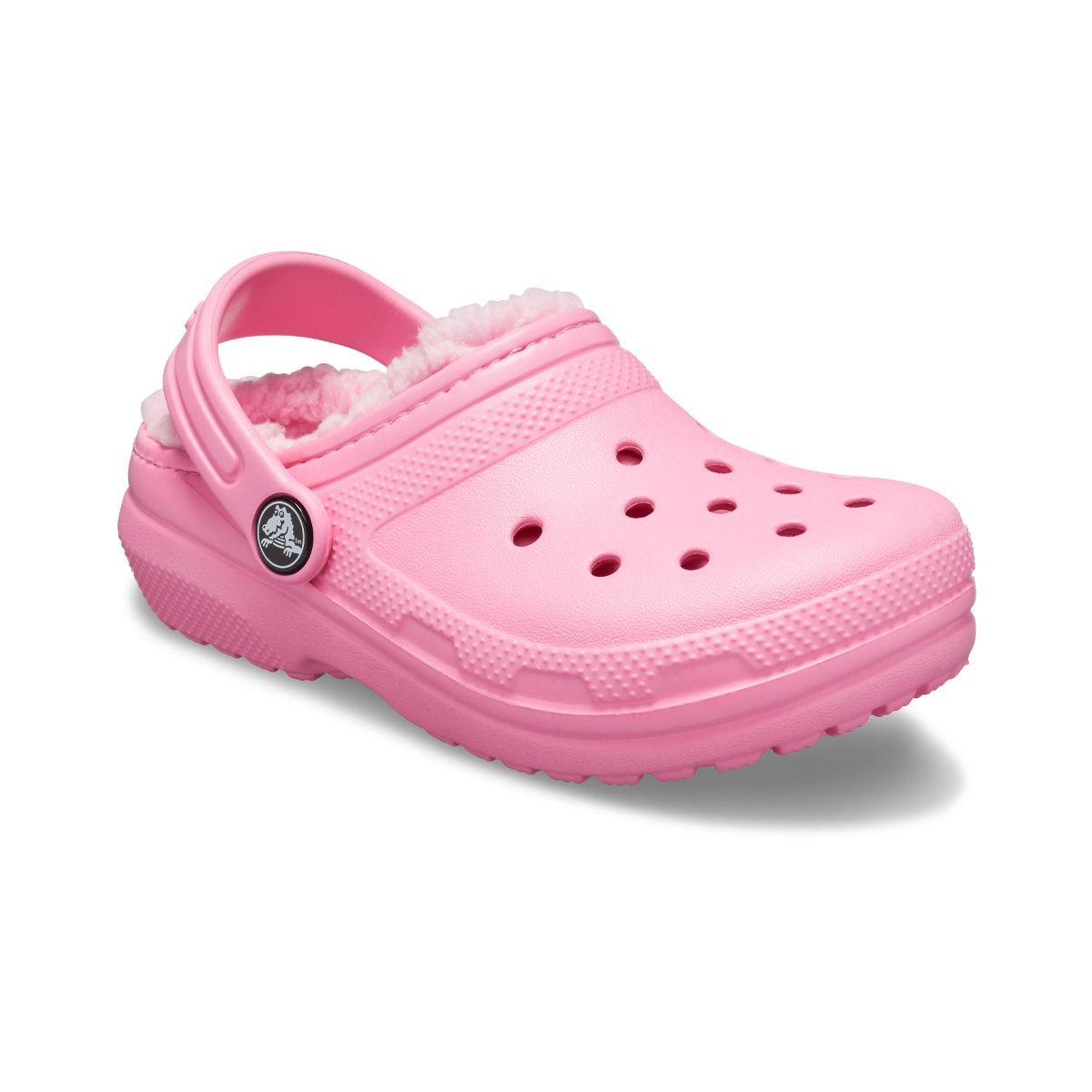 Zueco Crocs Lined Niña Pink Lemonade-0
