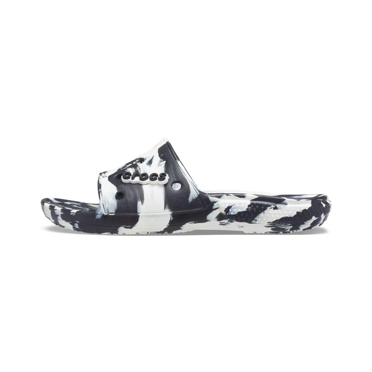 Sandalia Crocs Classic Marbled Unisex White/Black-2