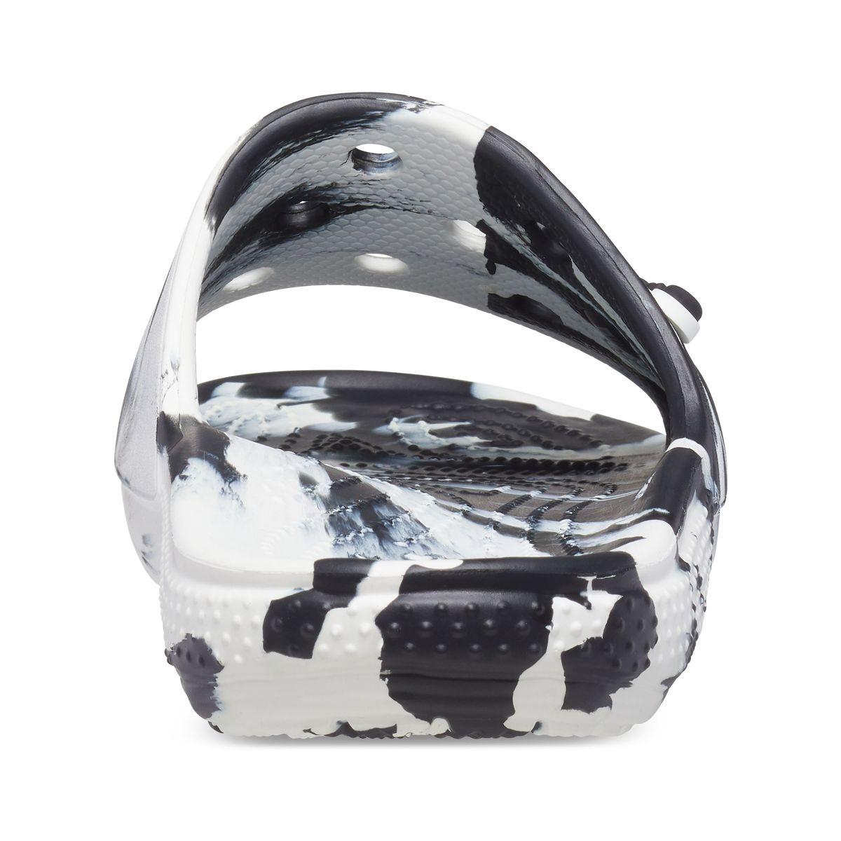 Sandalia Crocs Classic Marbled Unisex White/Black-4