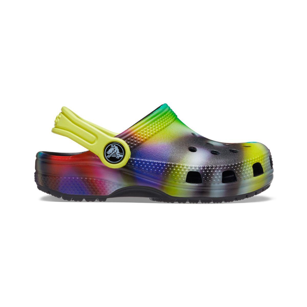 Zueco Crocs Classic Solarized Niños TD Black/Multi-1