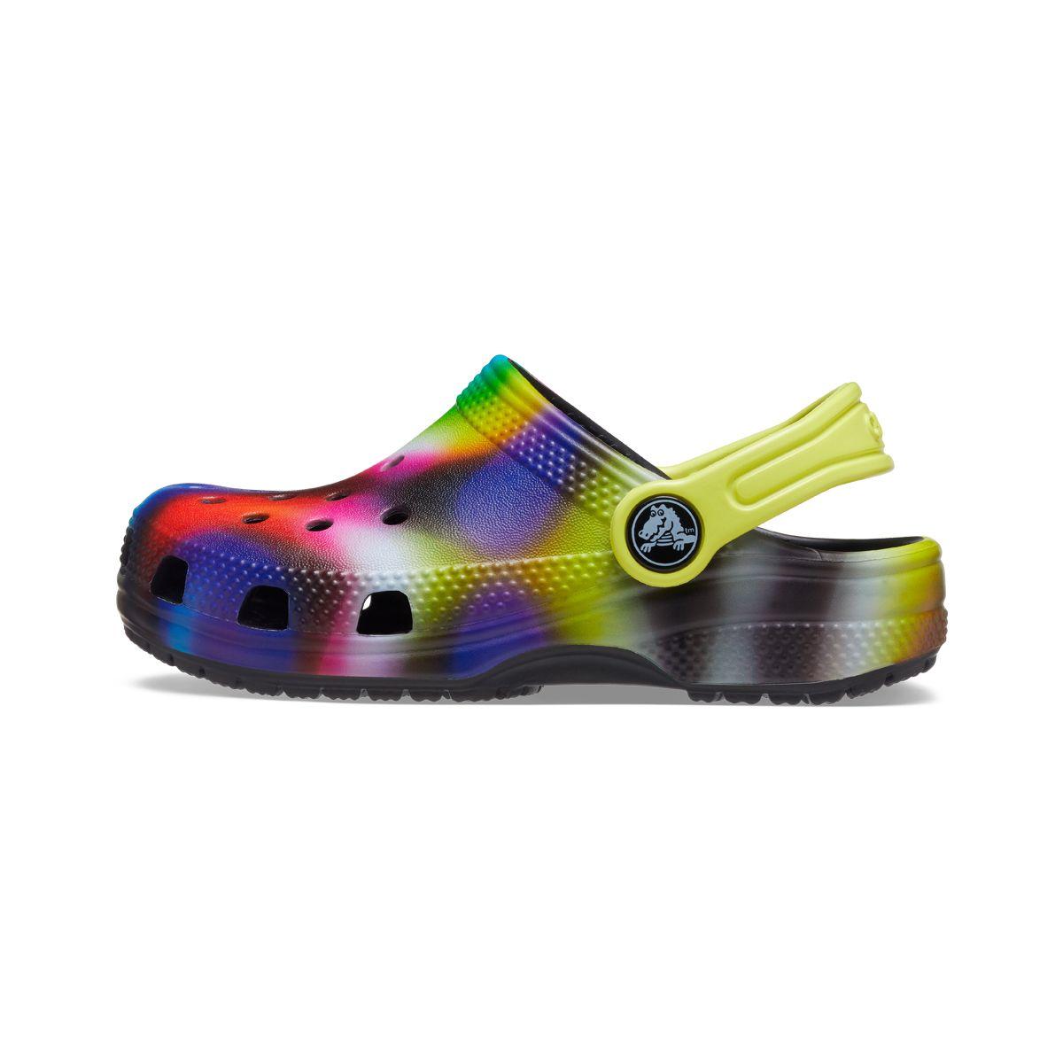 Zueco Crocs Classic Solarized Niños TD Black/Multi-2