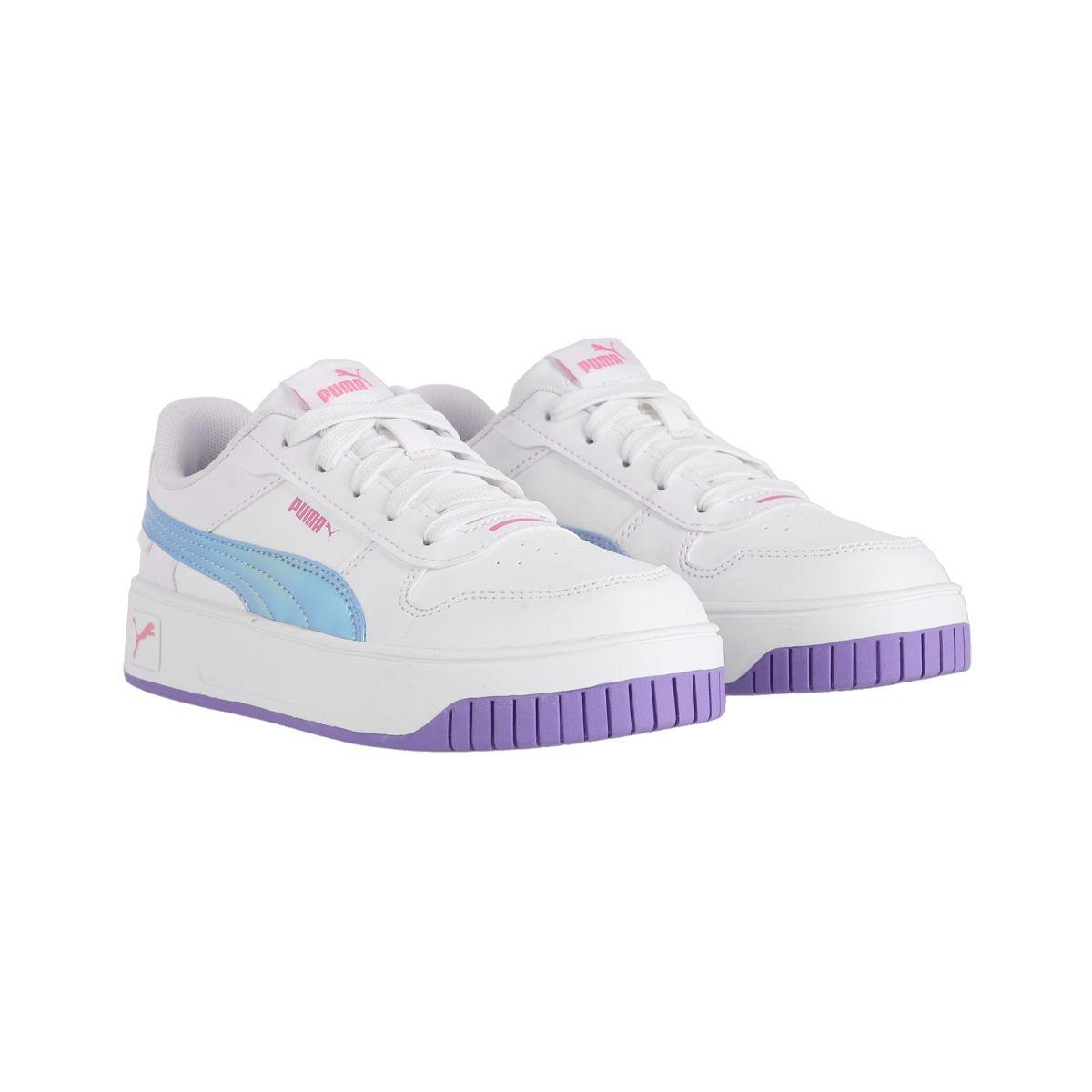 Zapatilla Puma Carina Street Bouncy Sky Niña Blanca/Celeste-2