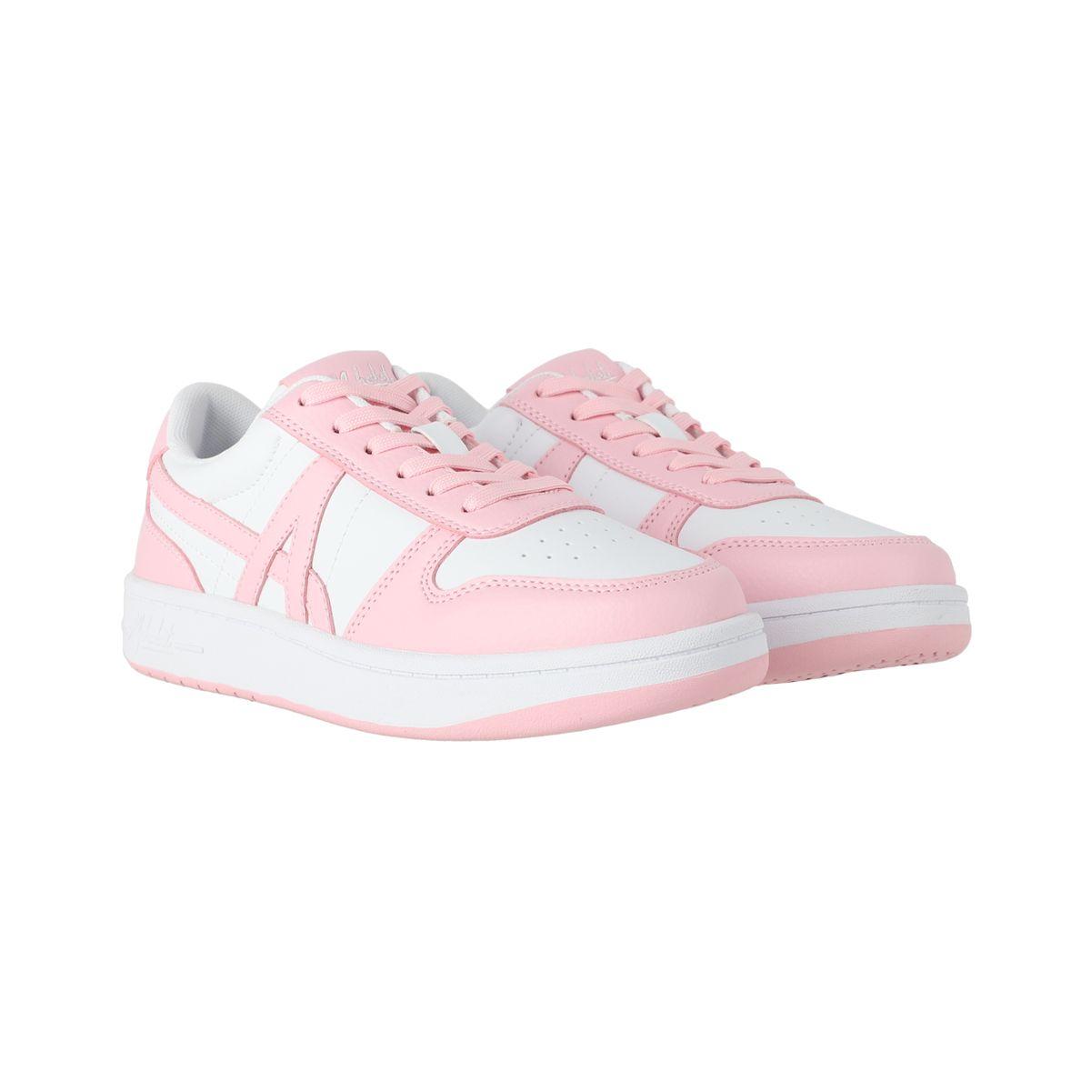 Zapatillas Niños Joven Cross Low Alphabet Blancas/Rosada-2