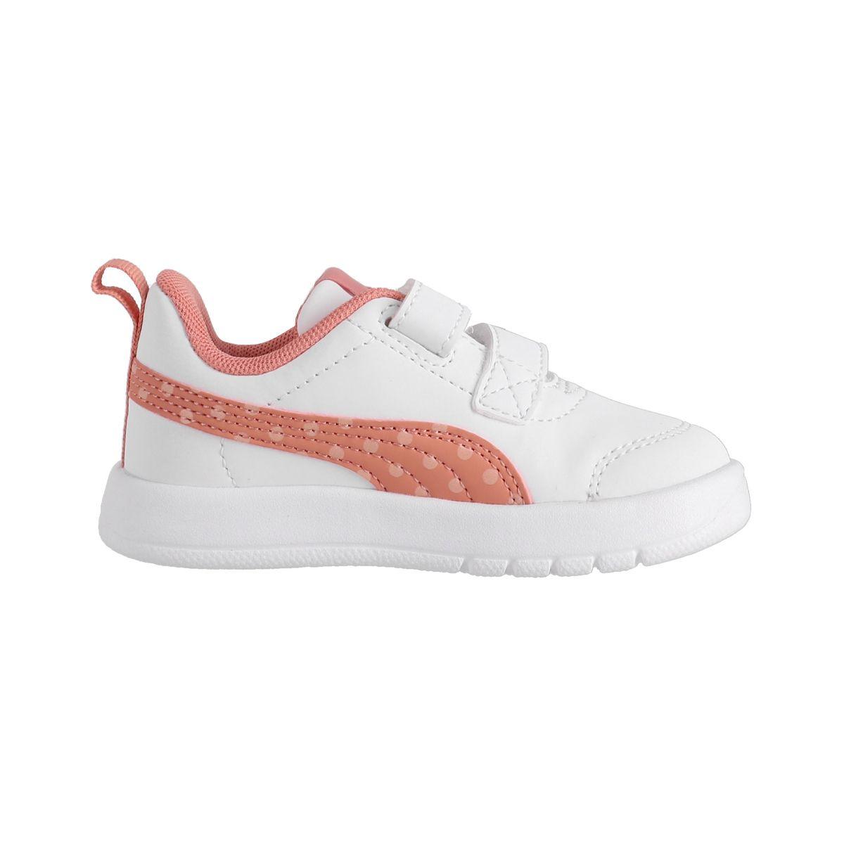 Zapatillas Urbanas Puma Courtflex V3 Dotty Baby Blanca/Rosa-1