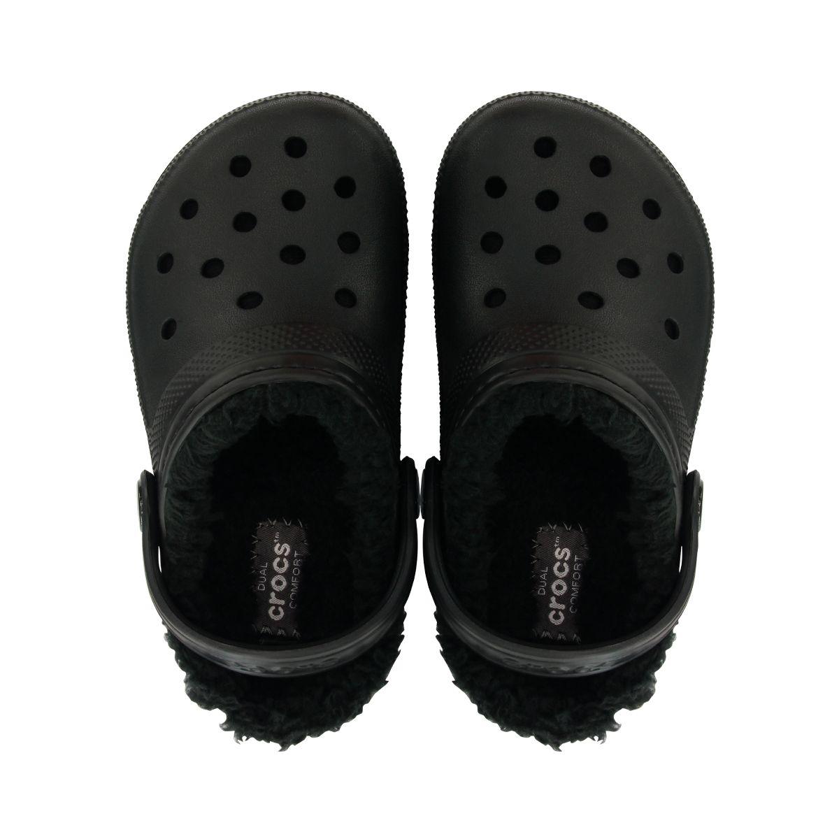 Zueco Crocs Classic Lined Bebé Black-5