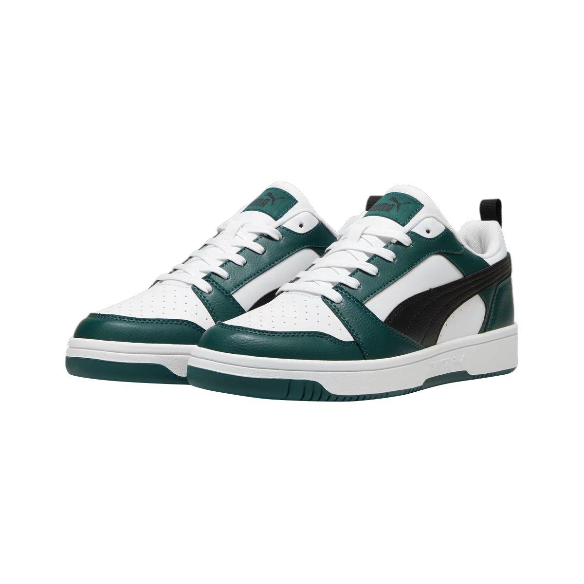Zapatillas Urbanas Puma Rebound v6 Low Hombre Verdes/Blancas-2