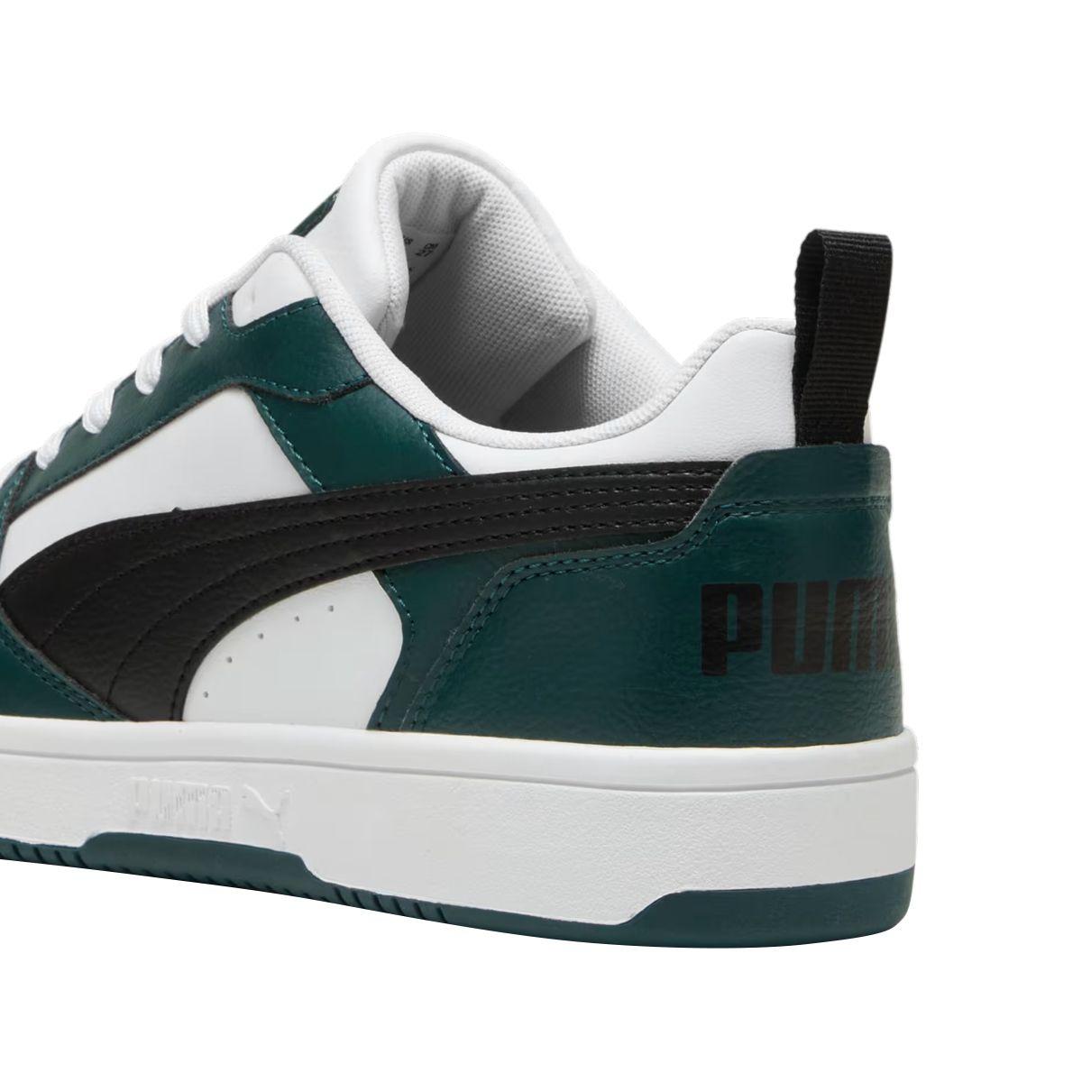 Zapatillas Urbanas Puma Rebound v6 Low Hombre Verdes/Blancas-3