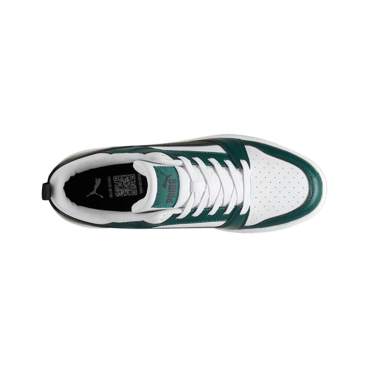 Zapatillas Urbanas Puma Rebound v6 Low Hombre Verdes/Blancas-4