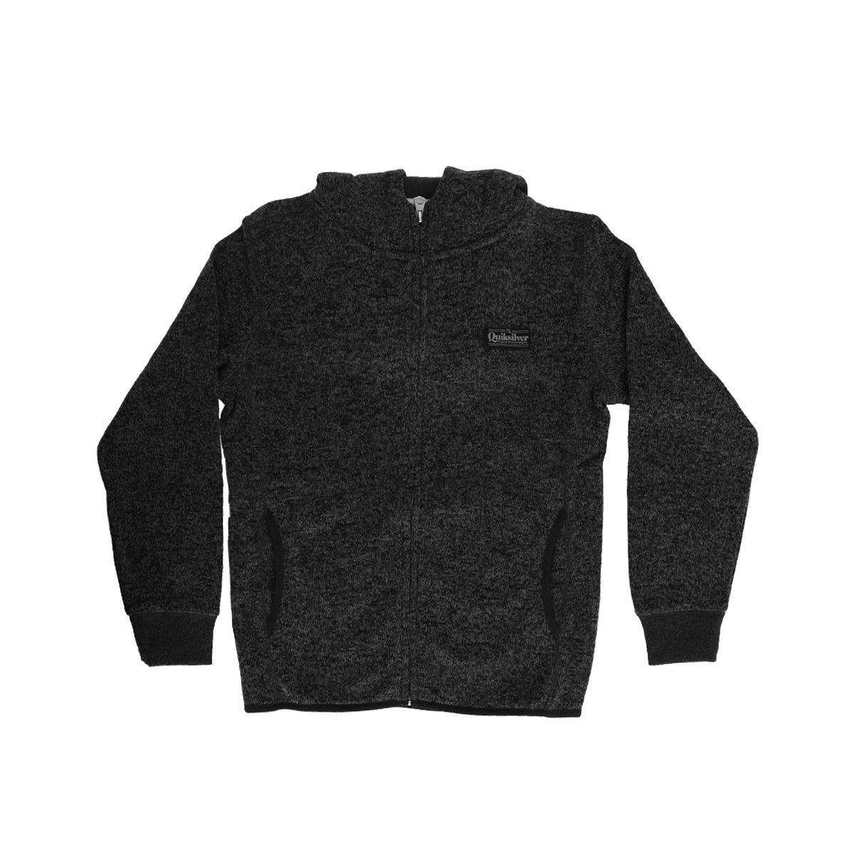 Polerón Quiksilver Keller Zip Up Niño Gris Oscuro-0
