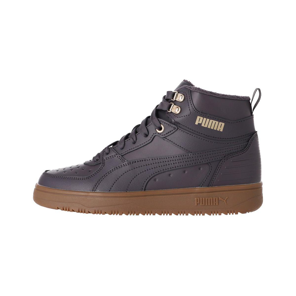Zapatilla Puma Básquetbol Rebound Rugged Hombre Grises/Cafés-0