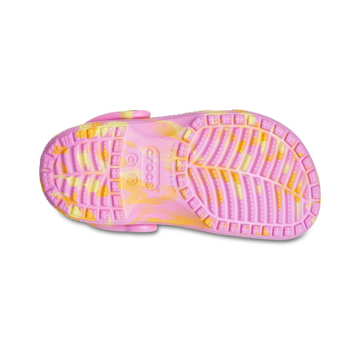 Zueco Crocs Classic Marbled Niños TD Taffy Pink/Multi-3