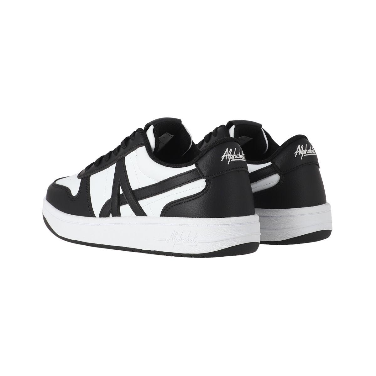 Zapatillas Niños Joven Cross Low Alphabet Blancas/Negras-3