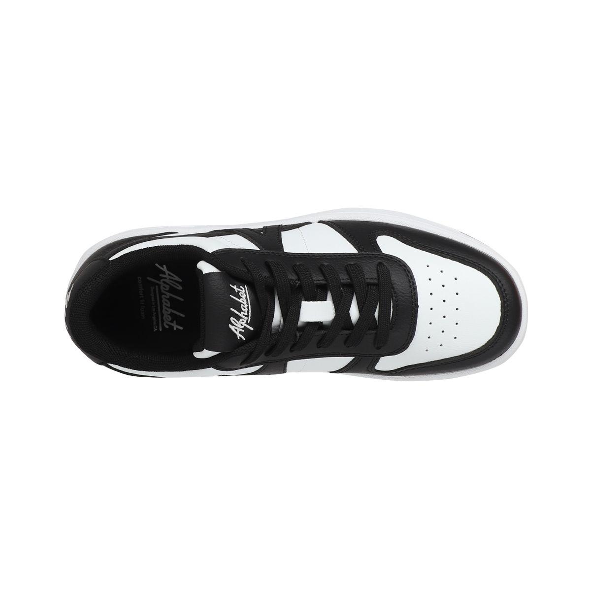 Zapatillas Niños Joven Cross Low Alphabet Blancas/Negras-4