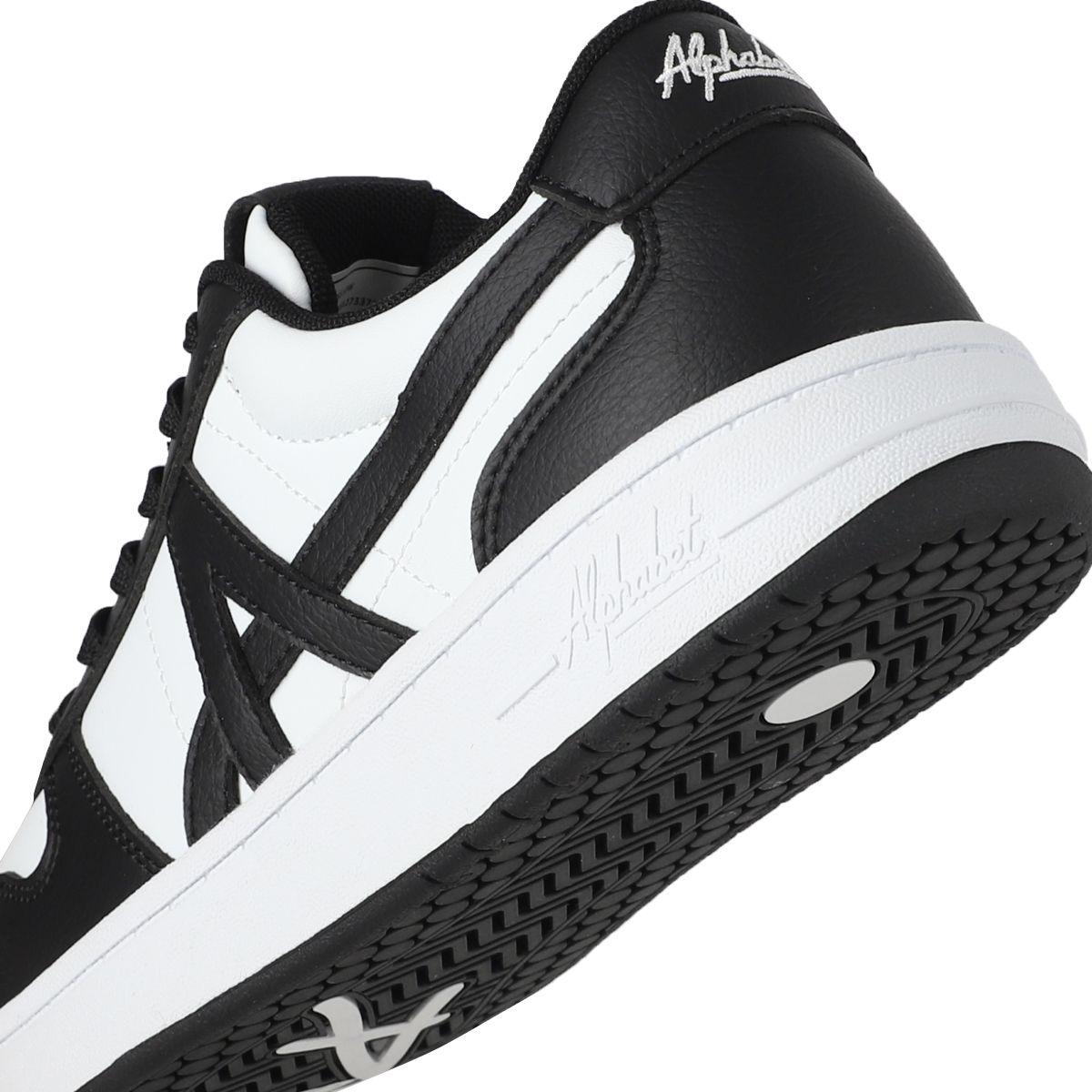 Zapatillas Niños Joven Cross Low Alphabet Blancas/Negras-5