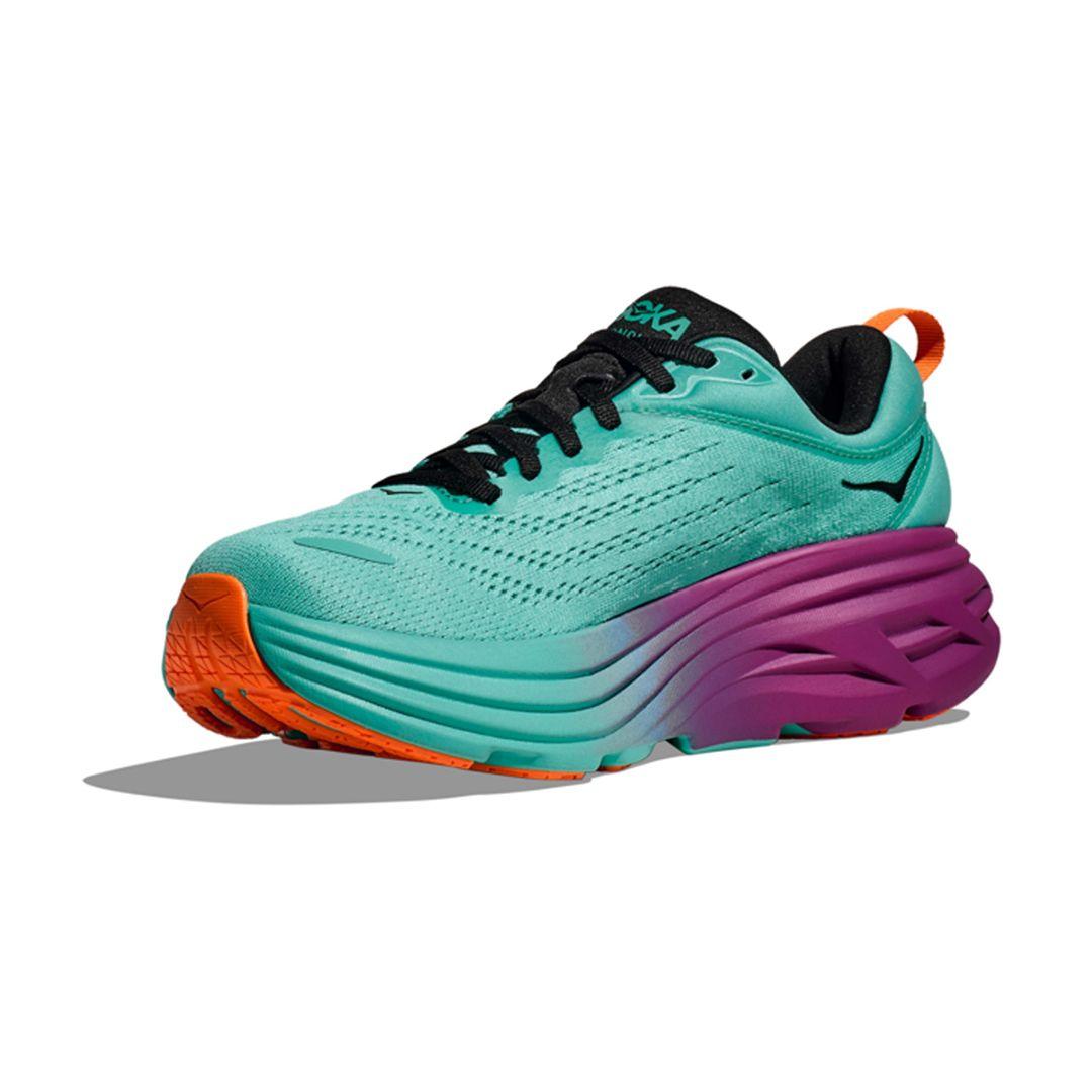 Zapatillas Hoka Bondi 8 Hombre Electric Aqua/Black-2