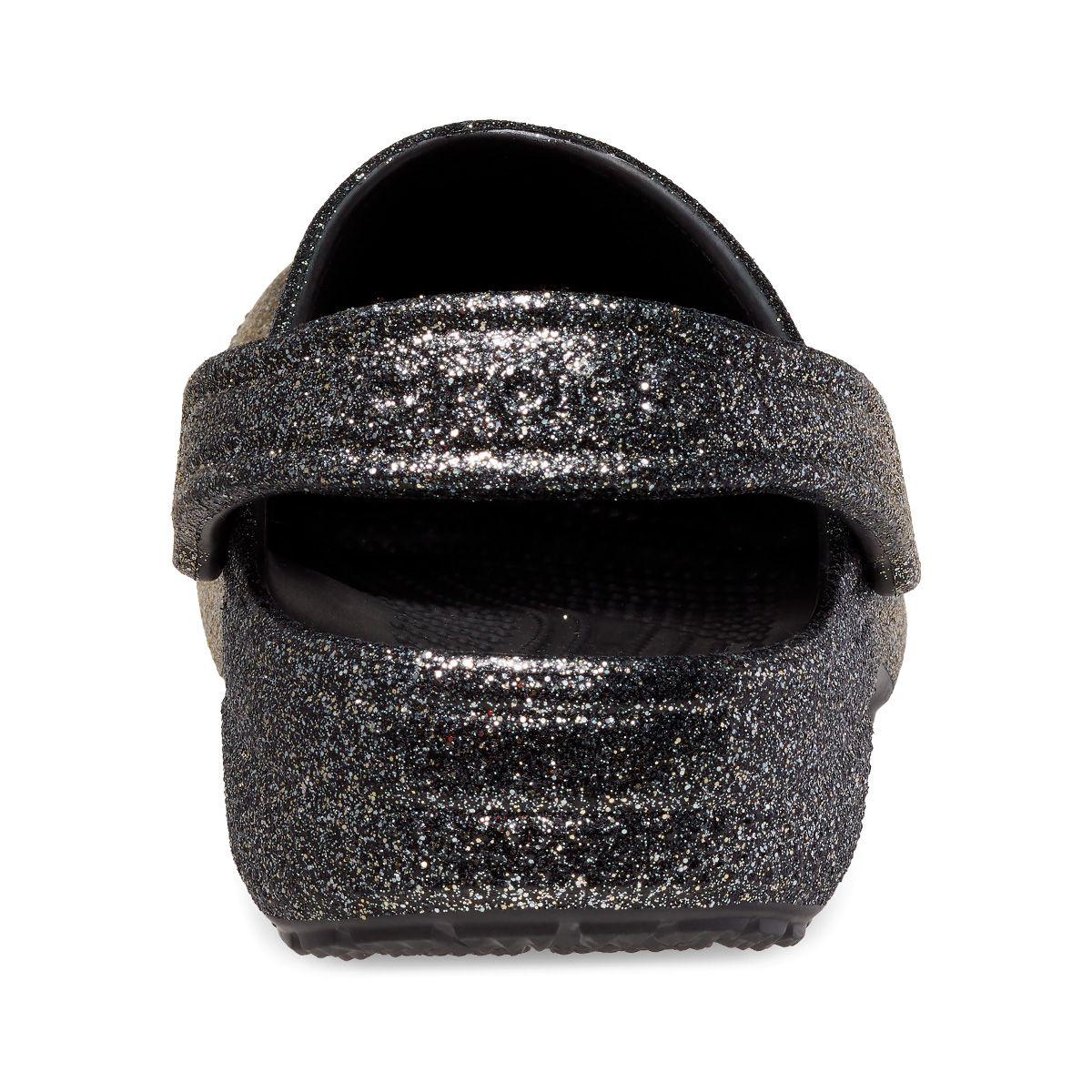 Zueco Crocs Classic Glitter Unisex Black/Gold-4