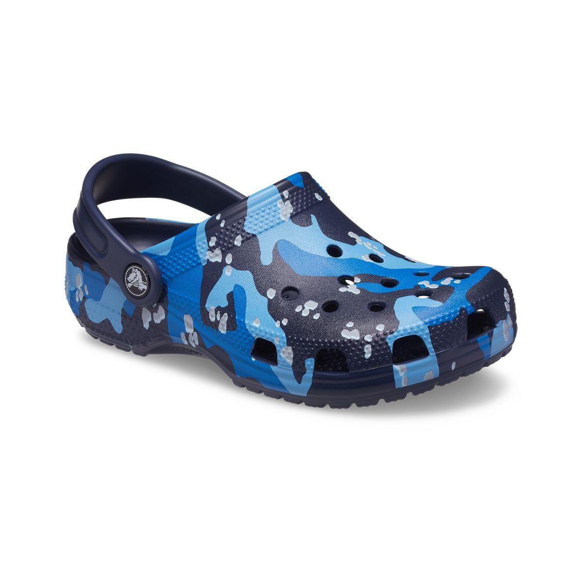 Zueco Crocs Classic Camo Niño Navy/Multicolor-0