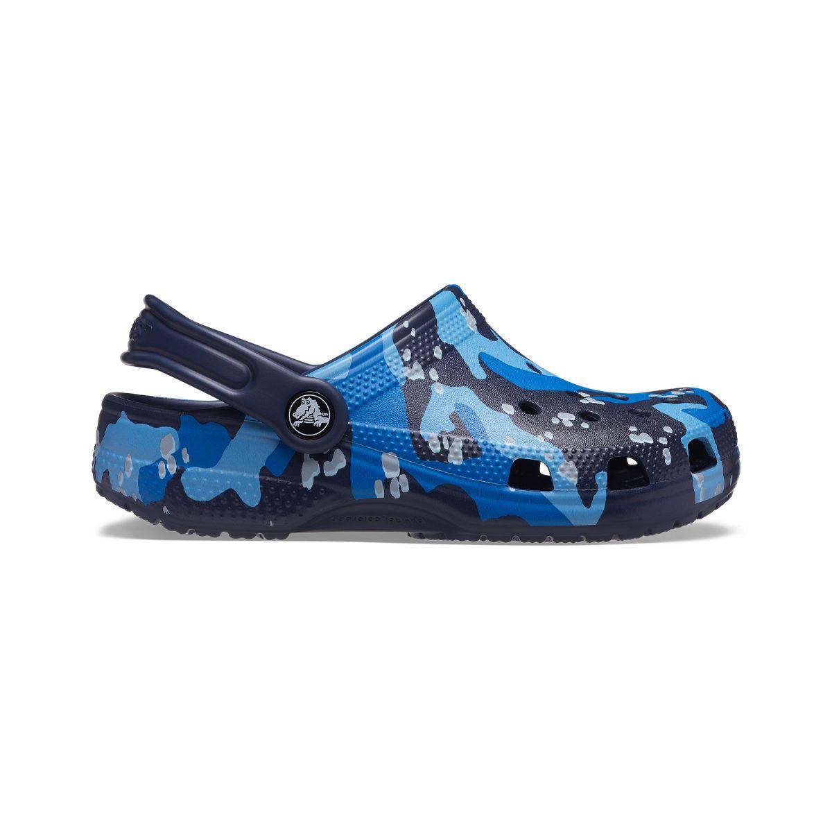 Zueco Crocs Classic Camo Niño Navy/Multicolor-1