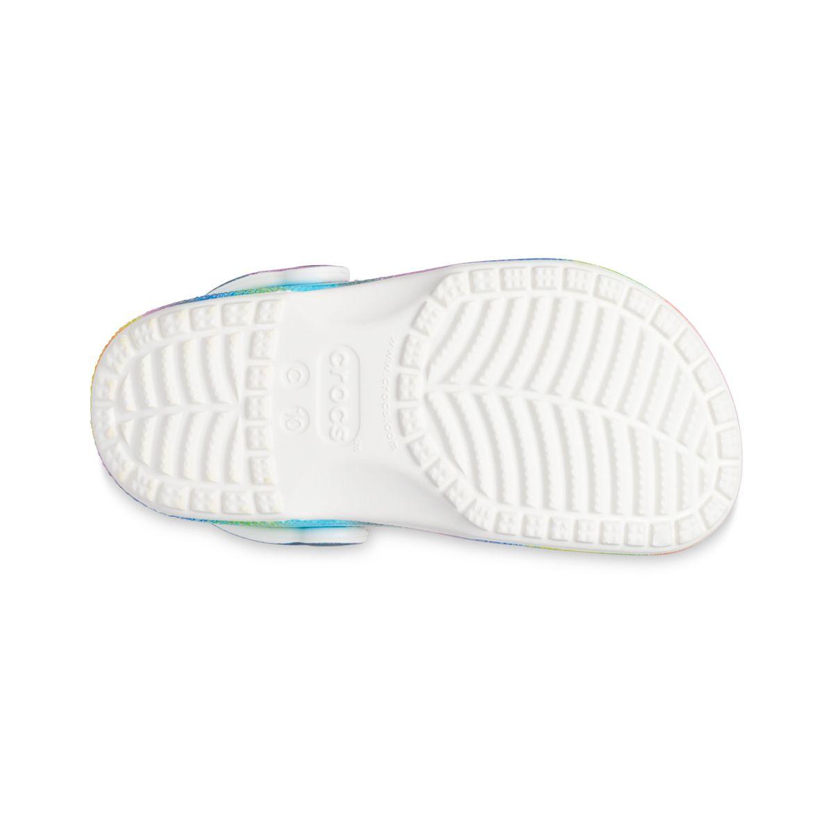 Zueco Crocs Classic Spray Dye Niño White/Multi-3
