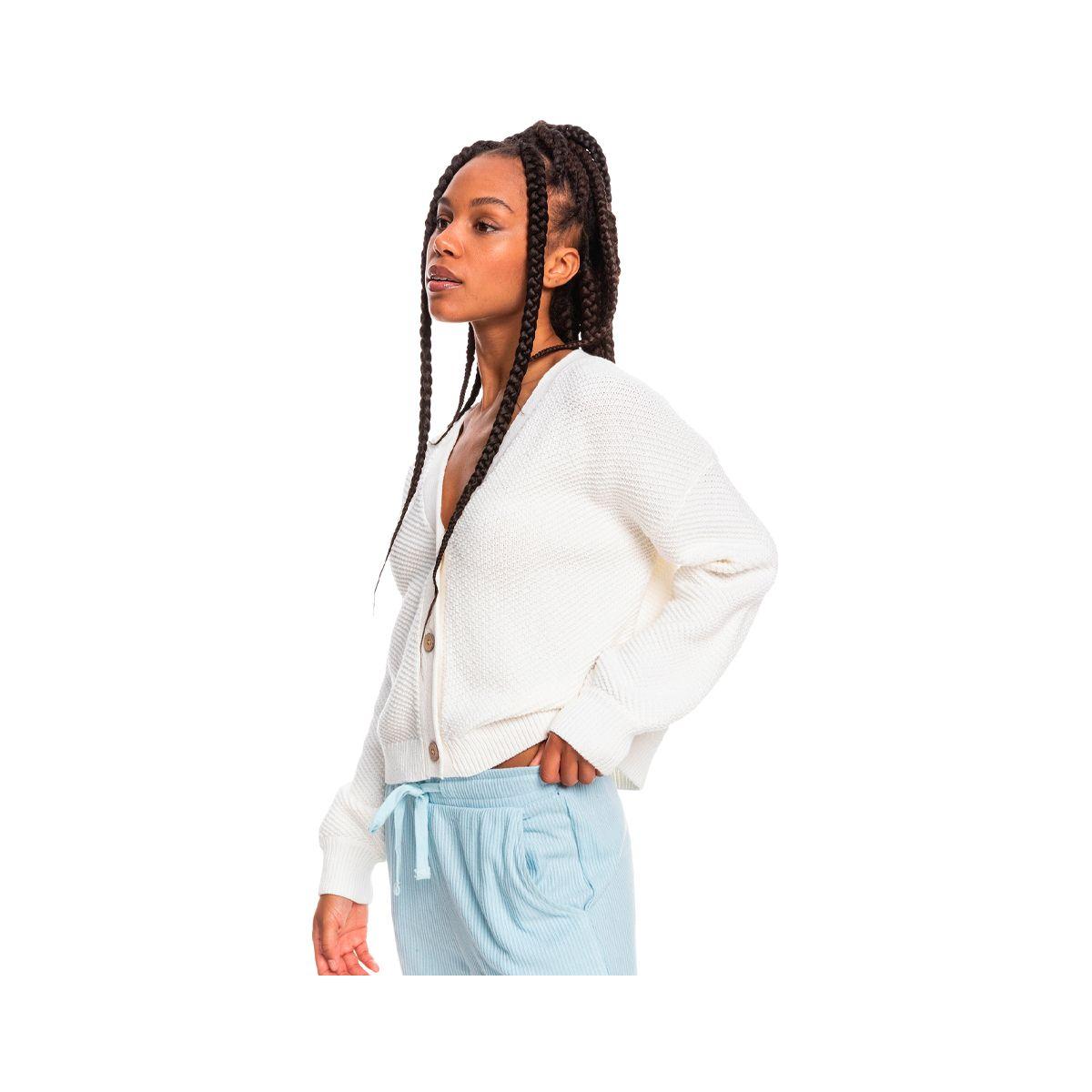 Cardigan Roxy Wonder Time Mujer Snow White-1