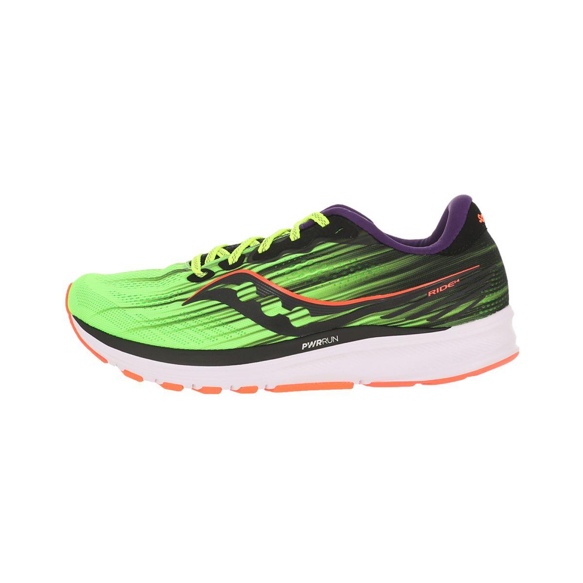 Zapatilla Saucony Ride 14 ViziPro Hombre Green/Neon Red-0