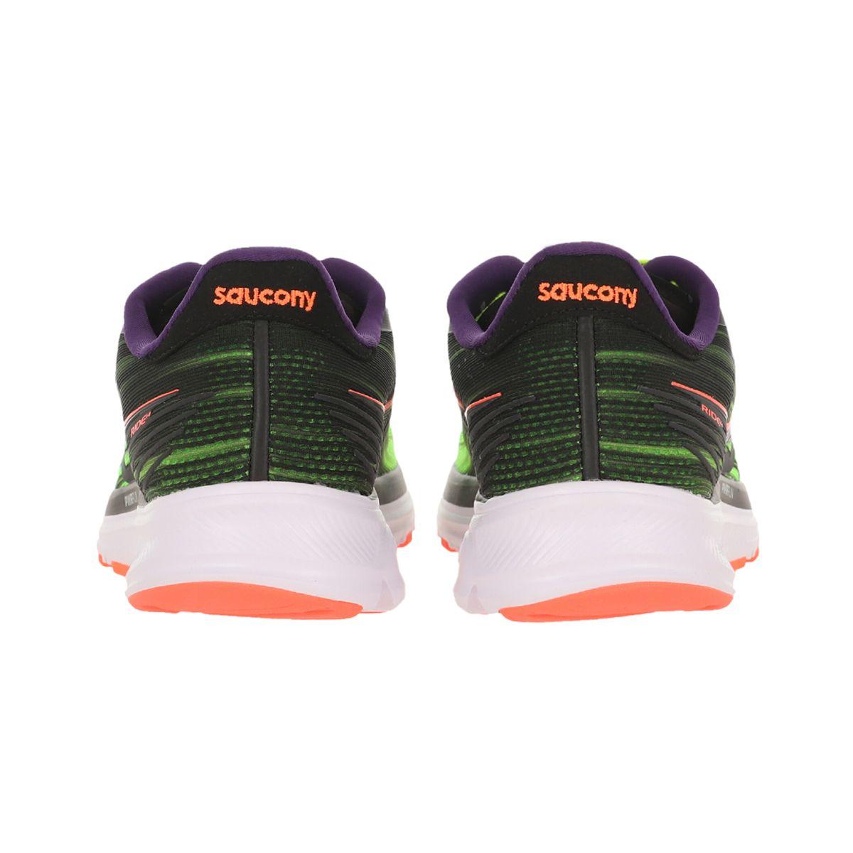 Zapatilla Saucony Ride 14 ViziPro Hombre Green/Neon Red-3