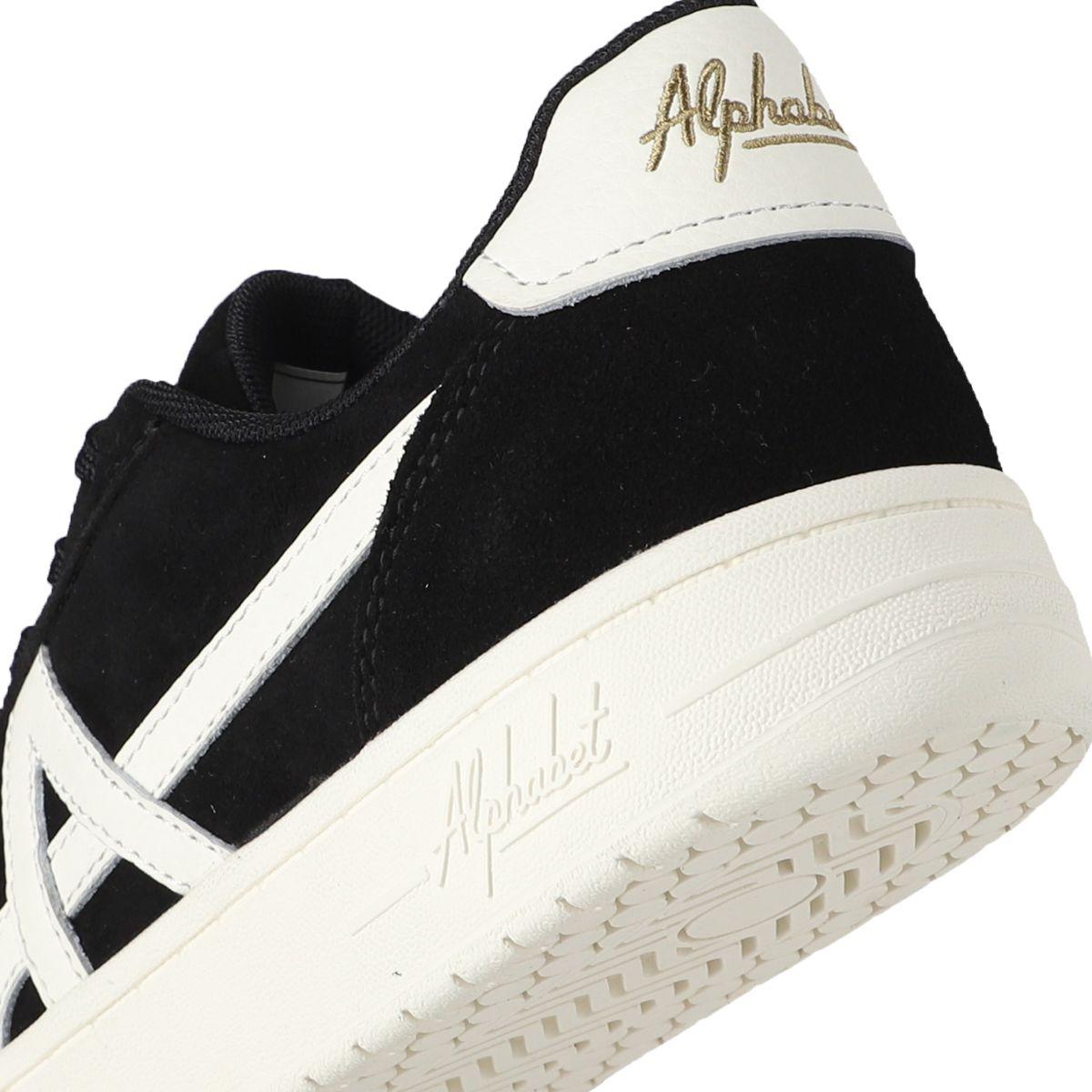 Zapatillas Hombre Round Low Alphabet Negras/Blancas-5