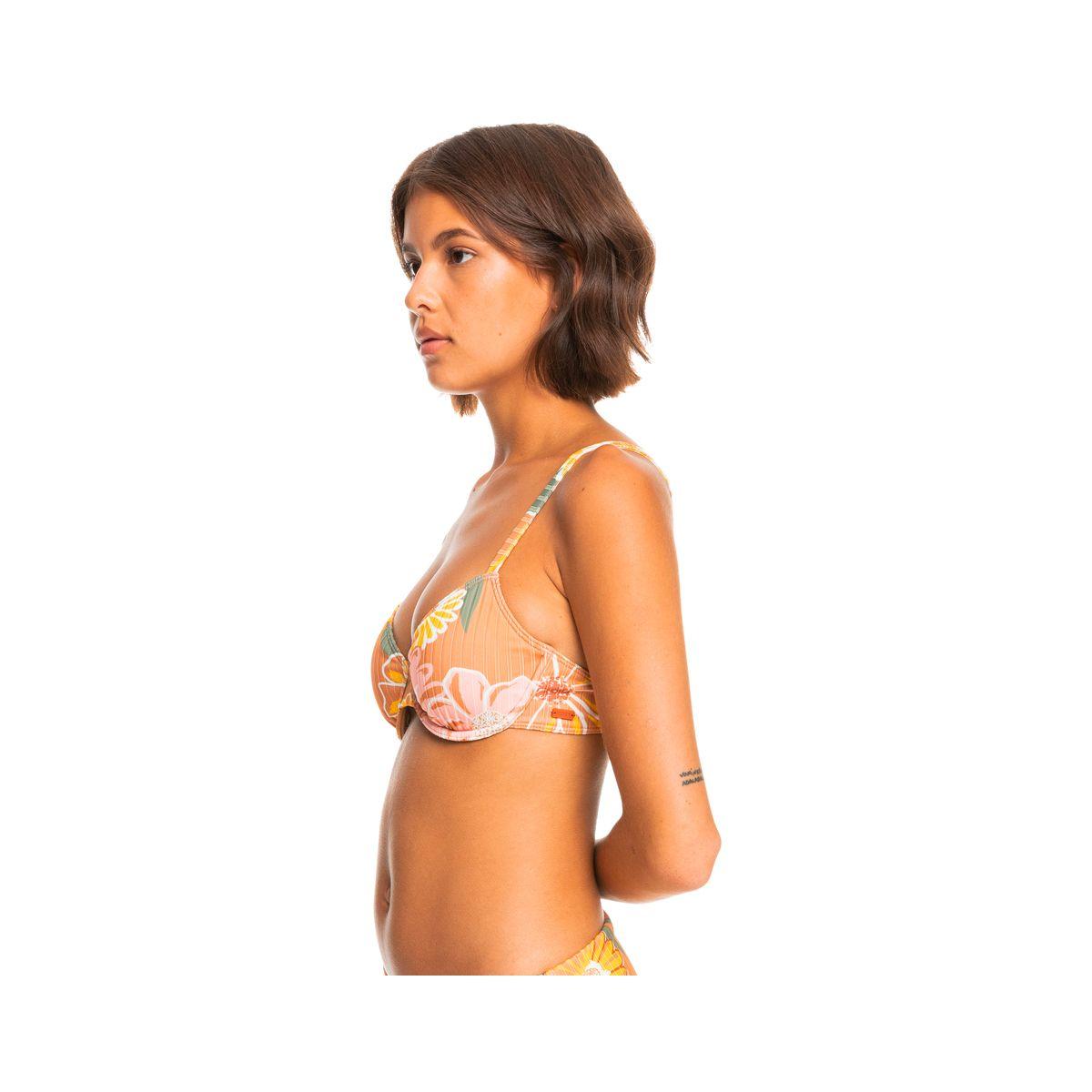 Top Bikini Roxy Love Rib Mujer Naranjo-1