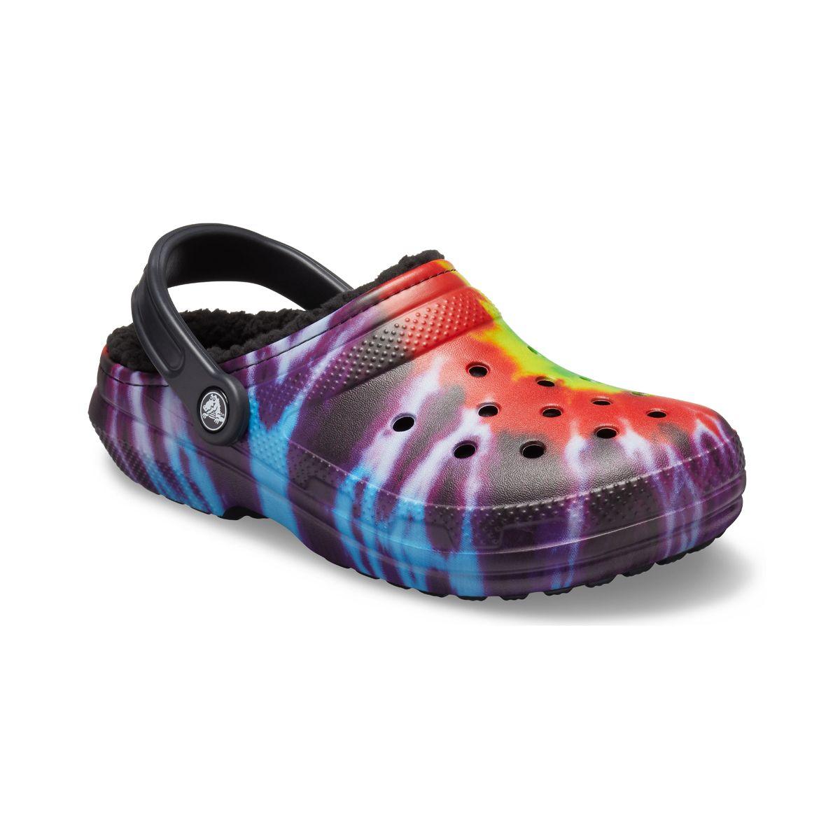 Zueco Crocs Classic Lined Tie Dye Unisex Multi/Black-0