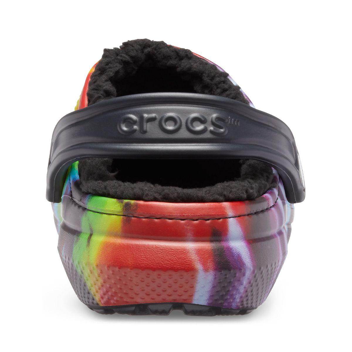 Zueco Crocs Classic Lined Tie Dye Unisex Multi/Black-3