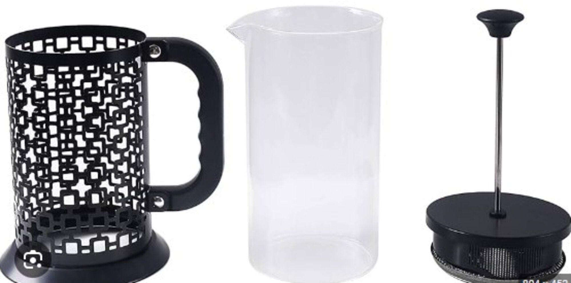 Prensa Francesa Cafetera 600ml Manual Diseño Elegante Color Negro-3